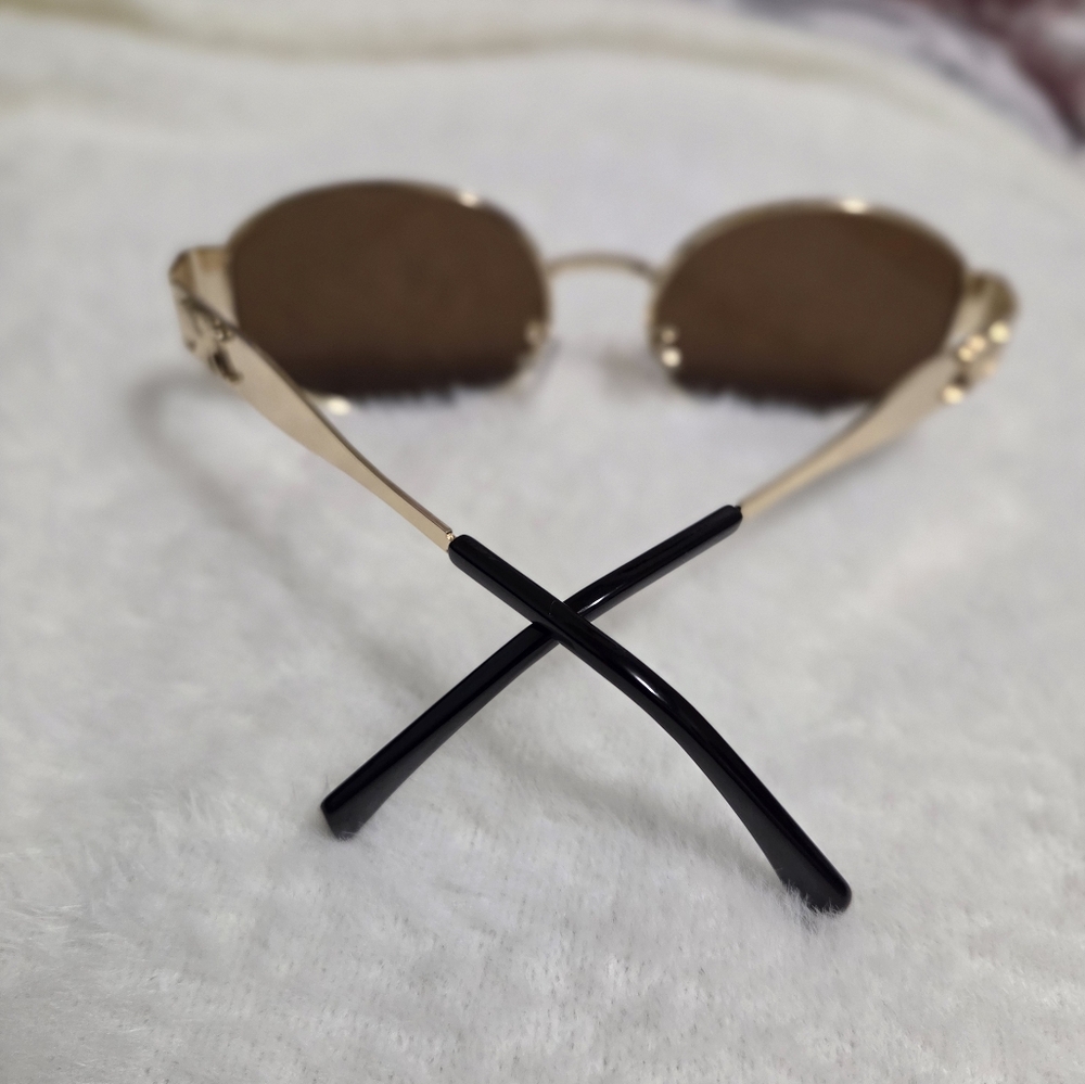 Gold and Brown Sunglasses Celine - Picture 3 of 4